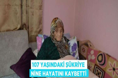 107 YAŞINDAKİ ŞÜKRİYE NİNE HAYATINI KAYBETTİ