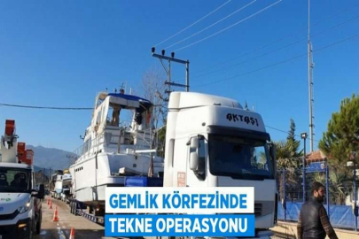 GEMLİK KÖRFEZİNDE TEKNE OPERASYONU