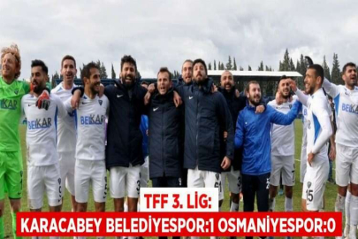 TFF 3. LİG: KARACABEY BELEDİYESPOR:1 OSMANİYESPOR:0