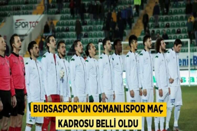 BURSASPOR’UN OSMANLISPOR MAÇ KADROSU BELLİ OLDU