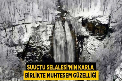 SUUÇTU ŞELALESİ’NİN KARLA BİRLİKTE MUHTEŞEM GÜZELLİĞİ