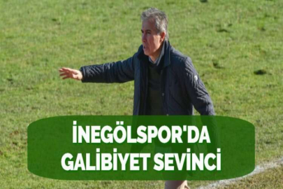 İNEGÖLSPOR'DA GALİBİYET SEVİNCİ