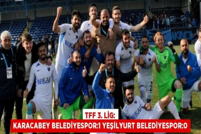 TFF 3. LİG: KARACABEY BELEDİYESPOR:1 YEŞİLYURT BELEDİYESPOR:0