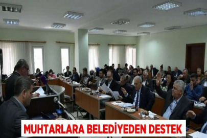 MUHTARLARA BELEDİYEDEN DESTEK