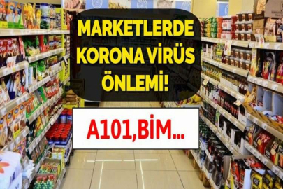 MARKETLERDE KORONA VİRÜS ÖNLEMİ!