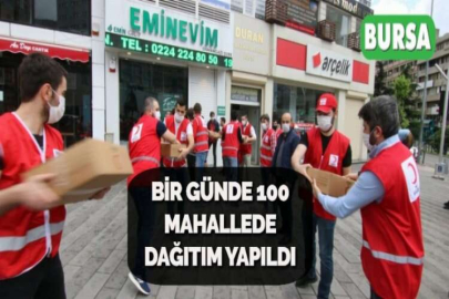 BİR GÜNDE 100 MAHALLEDE DAĞITIM YAPILDI