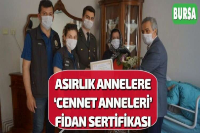 ASIRLIK ANNELERE ‘CENNET ANNELERİ’ FİDAN SERTİFİKASI