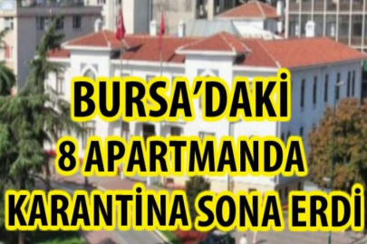 BURSA’DA 8 APARTMANDA UYGULANAN KARANTİNA SÜRECİ SONA ERDİ