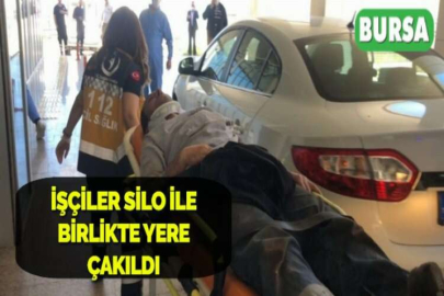 İŞÇİLER SİLO İLE BİRLİKTE YERE ÇAKILDI