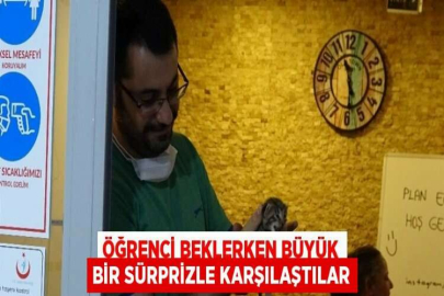 ÖĞRENCİ BEKLERKEN BÜYÜK BİR SÜRPRİZLE KARŞILAŞTILAR