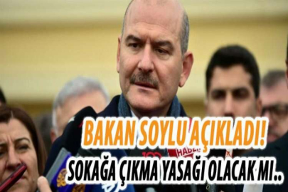 Bakan Soylu'dan 'sokağa çıkma yasağı' açıklaması