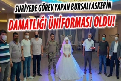 Damatlık yerine askerî üniforma giydi