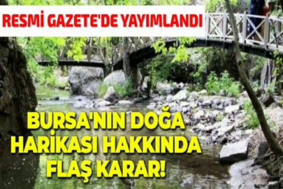 BURSA'NIN DOĞA HARİKASI HAKKINDA FLAŞ KARAR!