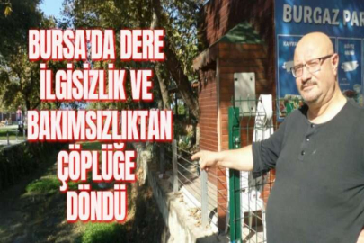 BURSA'DA DERE İLGİSİZLİK VE BAKIMSIZLIKTAN ÇÖPLÜĞE DÖNDÜ