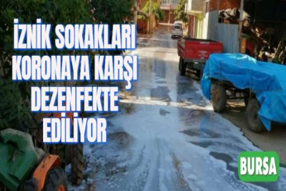 İZNİK SOKAKLARI KORONAYA KARŞI DEZENFEKTE EDİLİYOR