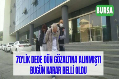 70'LİK DEDE DÜN GÖZALTINA ALINMIŞTI BUGÜN KARAR BELLİ OLDU