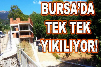 Osmangazi’de kaçak yapılar tek tek yıkılıyor