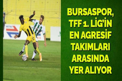 BURSASPOR, TFF 1. LİG’İN EN AGRESİF TAKIMLARI ARASINDA YER ALIYOR