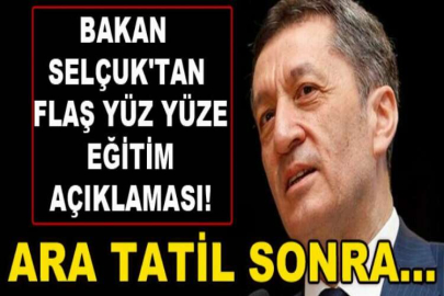 Bakan Selçuk'tan flaş yüz yüze eğitim paylaşımı! 'Ara tatilden sonra...'