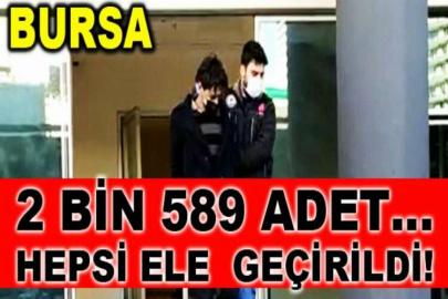 Bursa'da 2 bin 589 adet yeşil reçeteli hap ele geçirildi!