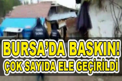 Bursa'da uyuşturucu operasyonunda 2 kişi gözaltına alınırken