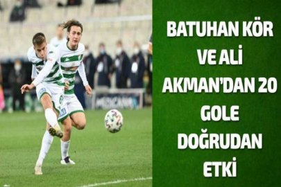 BATUHAN KÖR VE ALİ AKMAN’DAN 20 GOLE DOĞRUDAN ETKİ