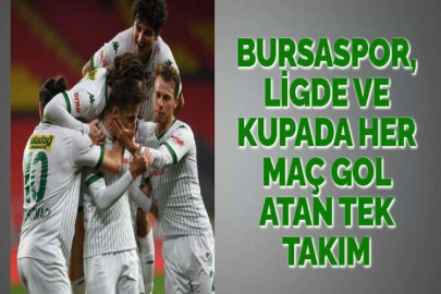 BURSASPOR, LİGDE VE KUPADA HER MAÇ GOL ATAN TEK TAKIM