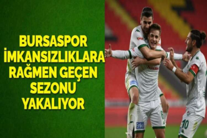 BURSASPOR İMKANSIZLIKLARA RAĞMEN GEÇEN SEZONU YAKALIYOR