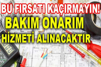 Bakım onarım hizmeti alınacaktır