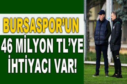 Bursaspor’un 46 milyon TL’ye ihtiyacı var