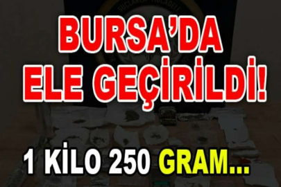 Bursa'da 1 kilo 250 gram uyuşturucu ele geçirildi