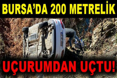 Otomobille uçurumdan uçtu, burnu bile kanamadı