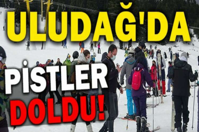 Uludağ'da pistler günübirlikçilerle doldu