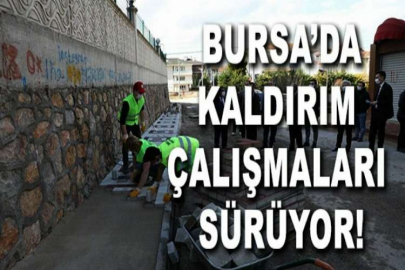 75 sokakta kaldırım çalışması sürüyor