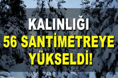 Uludağ'da kar kalınlığı 56 santimetreye yükseldi