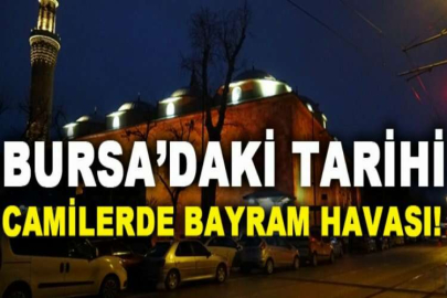 Bursa’daki tarihi camilerde bayram havası