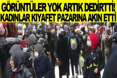 Kadınlar kıyafet pazarına akın etti