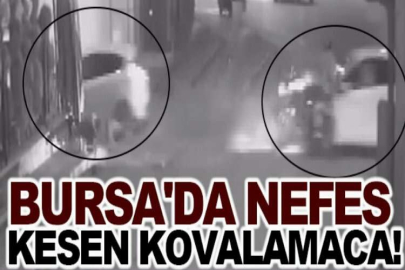 Bursa'da nefes kesen kovalamacada böyle çarpıştı