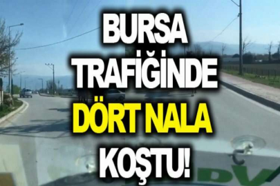 Bursa trafiğinde dört nala koştu