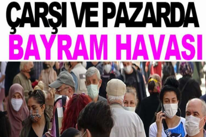 Çarşı ve pazarda bayram havası