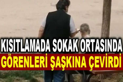 Kısıtlamada sokak ortasında saç tıraşı görenleri şaşkına çevirdi