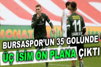 Bursaspor’un 35 golünde üç isim ön plana çıktı