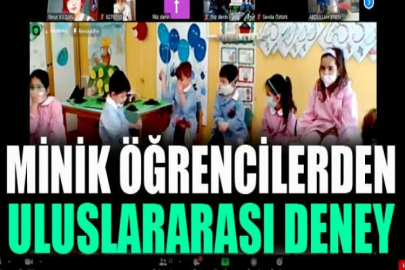 Minik öğrencilerden uluslararası deney