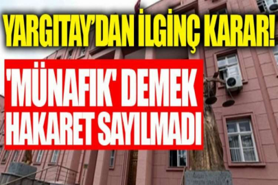 'Münafık' demek hakaret sayılmadı