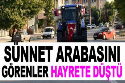 Sünnet arabasını görenler hayrete düştü