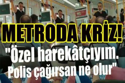 Metroya maskesiz bindi, 