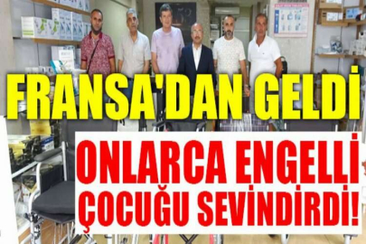 Fransa'dan geldi onlarca engelli çocuğu sevindirdi