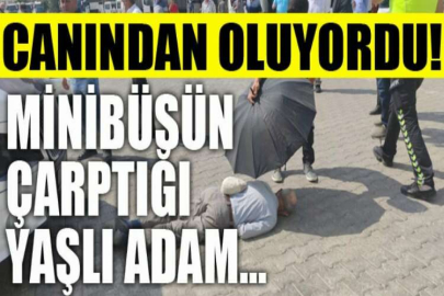 Minibüsün çarptığı yaşlı adam ağır yaralandı