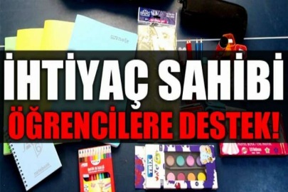 Öğrencilere kırtasiye desteği