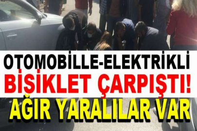 Bisikletli gençlerin kazası kamerada; 2 yaralı